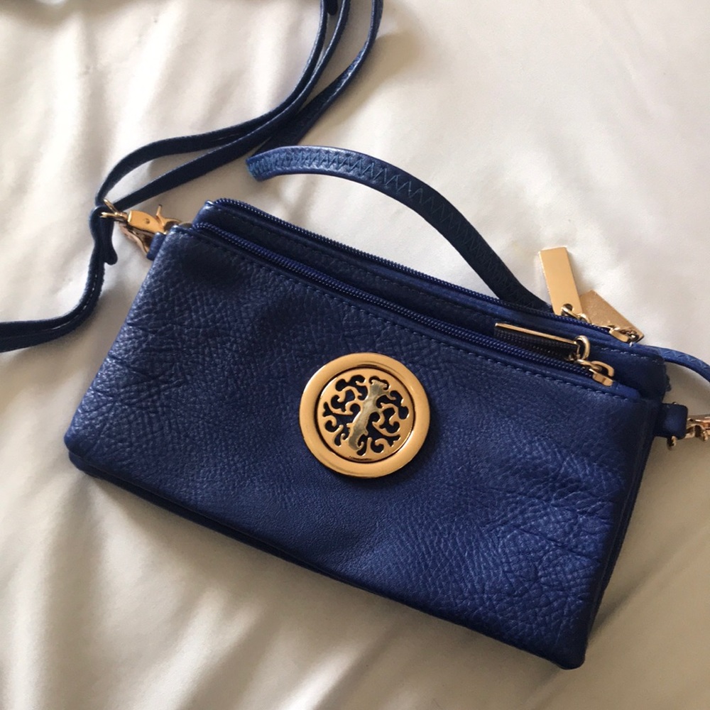 Crossbody blue purse